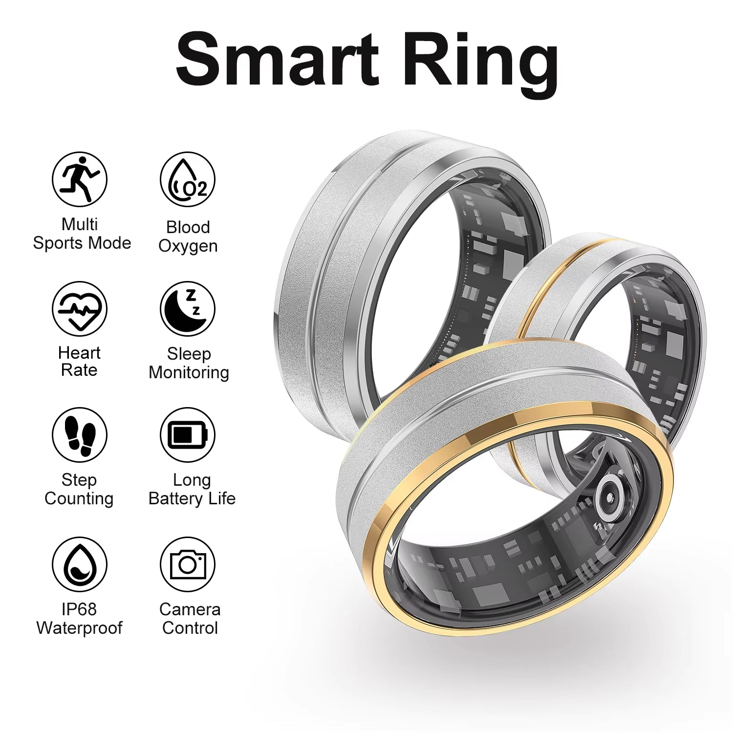 Smart Ring – Heart Rate & Sleep Tracker with NFC - VOLARA Supply