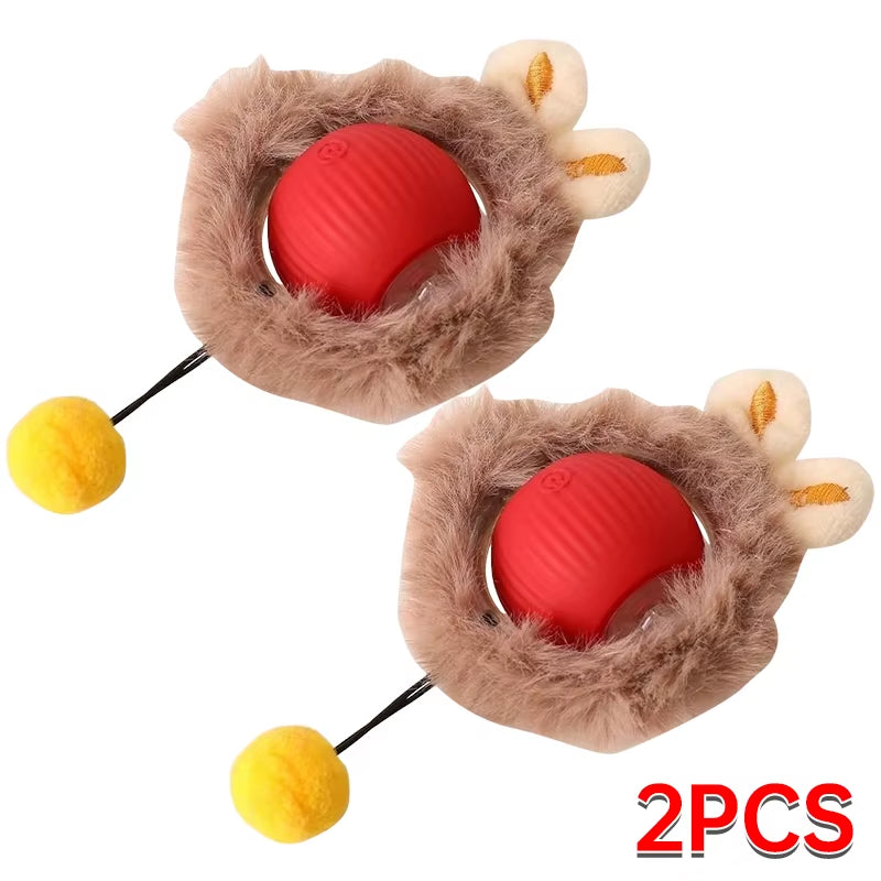 Interactive Plush Cat Toy Ball - Rolling & Teasing Motion for Active Play - VOLARA Supply