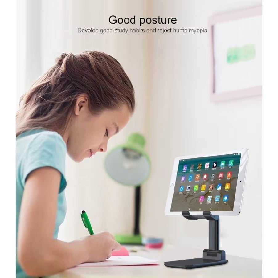 Foldable Desktop Tablet & Phone Holder – Adjustable Stand for Desk - VOLARA Supply