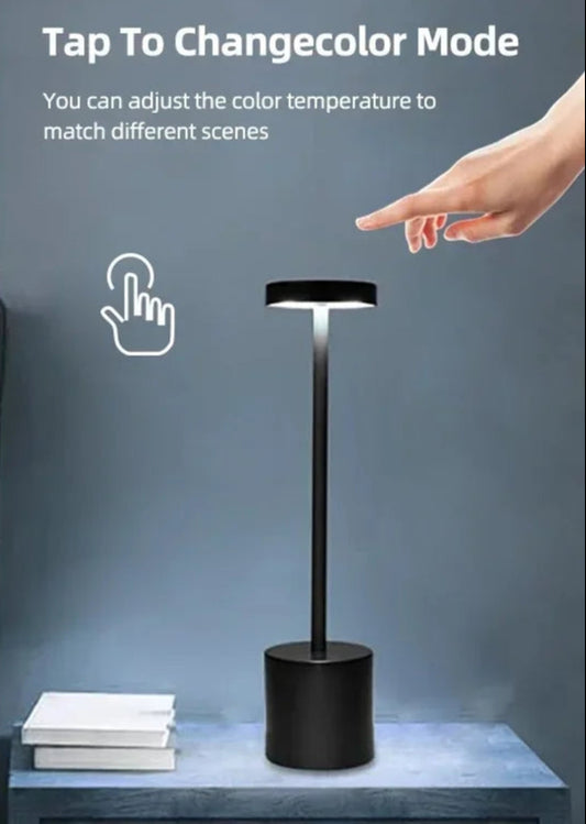 Simple Touch Sensor LED Table Lamp Rechargeable Desk Lamp 3Colors Adjustable Bedside Creative Ambient Light Bar Room Decor Light - VOLARA Supply