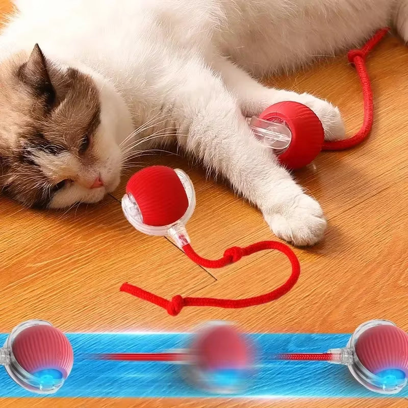 Interactive Plush Cat Toy Ball - Rolling & Teasing Motion for Active Play - VOLARA Supply