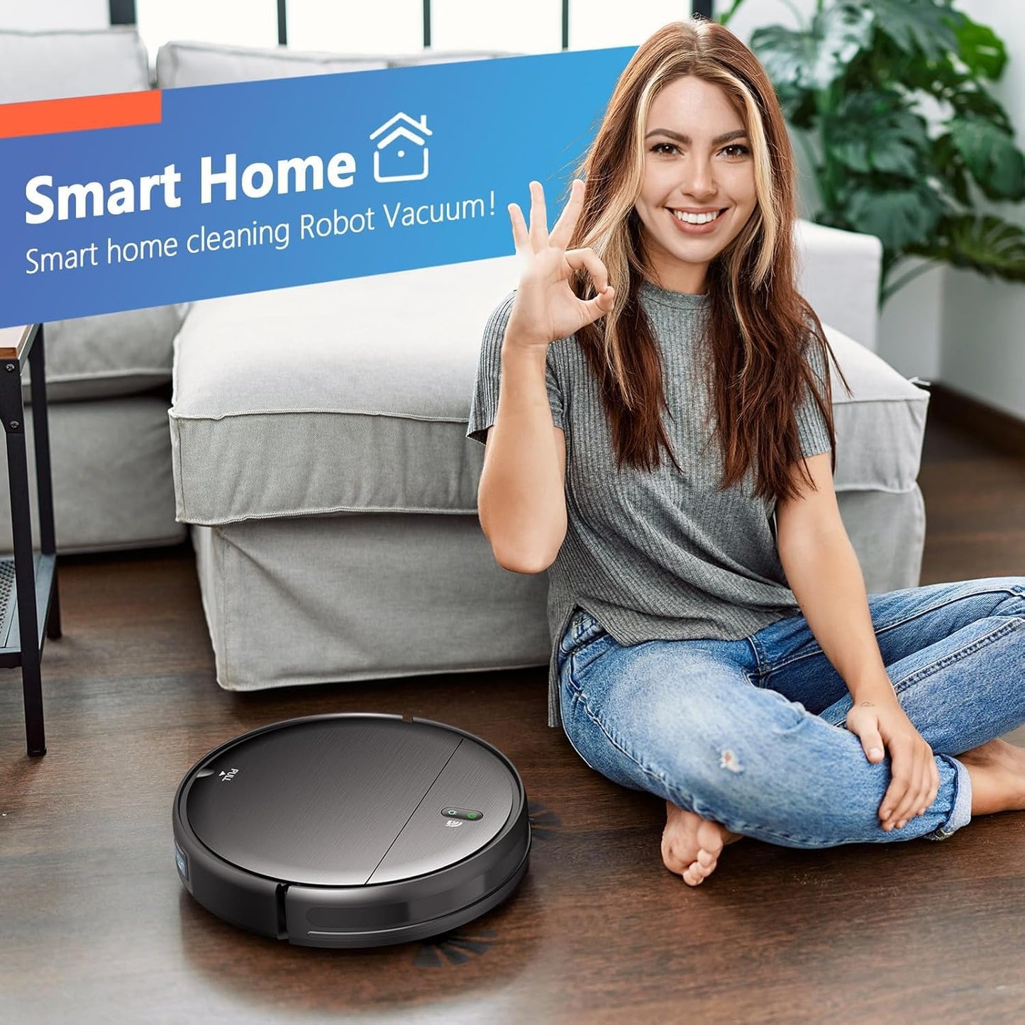 2-in-1 Robot Vacuum & Mop – Powerful, Smart, and Hands-Free Cleaning - VOLARA Supply