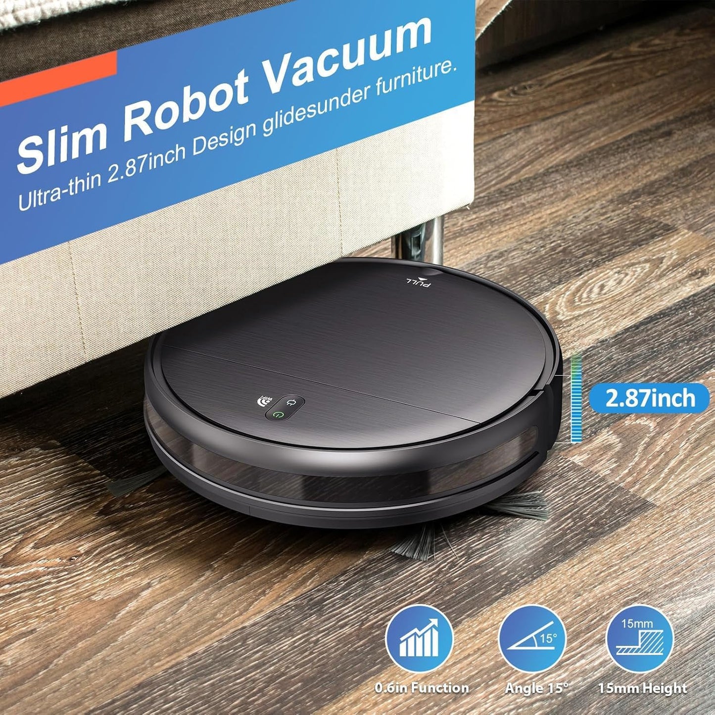 2-in-1 Robot Vacuum and Mop with Smart App Control, Obstacle Avoidance, and Self-Charging - VOLARA Supply