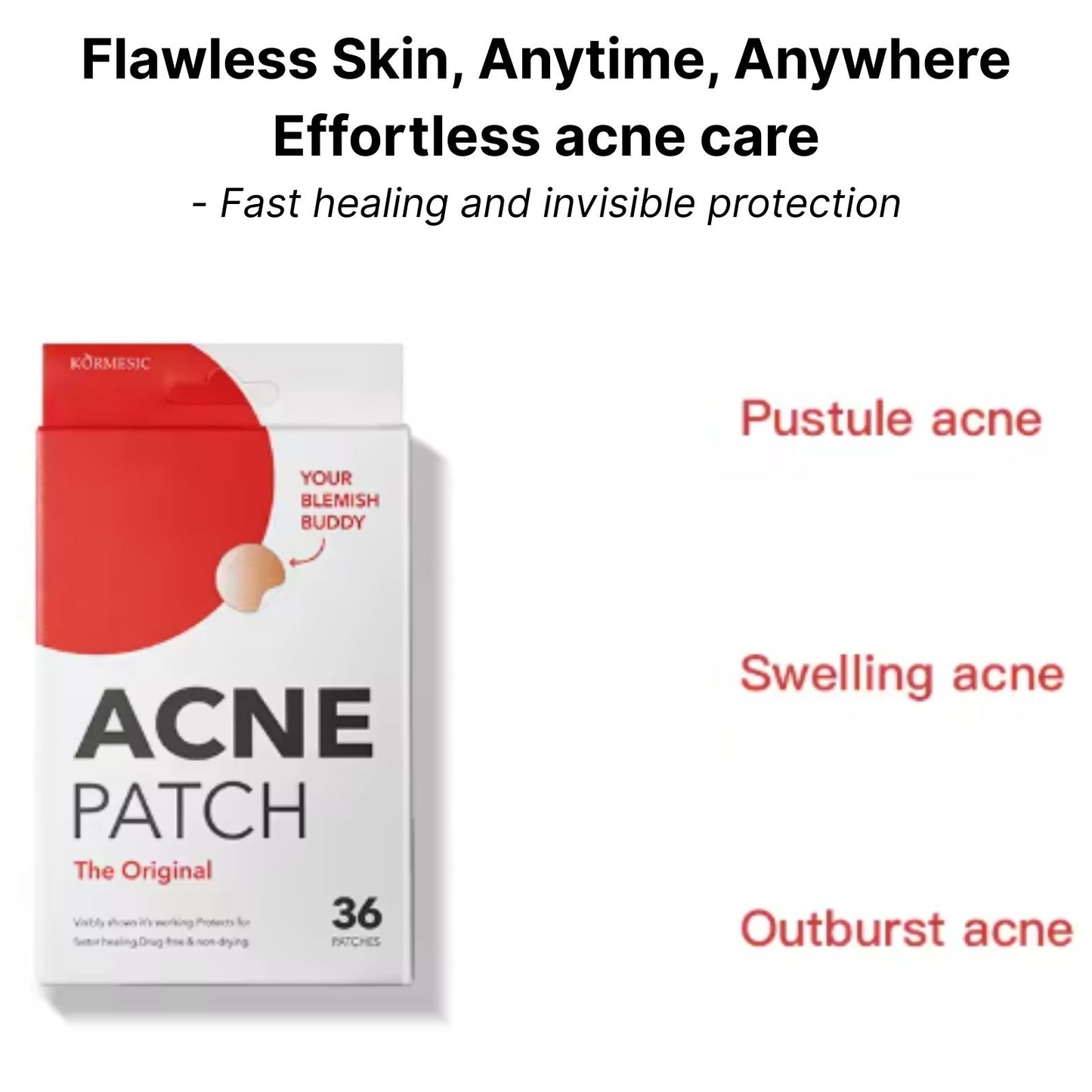 Acne Patch – Invisible, Waterproof & Fast-Healing Hydrocolloid Patches for Clear Skin - VOLARA Supply