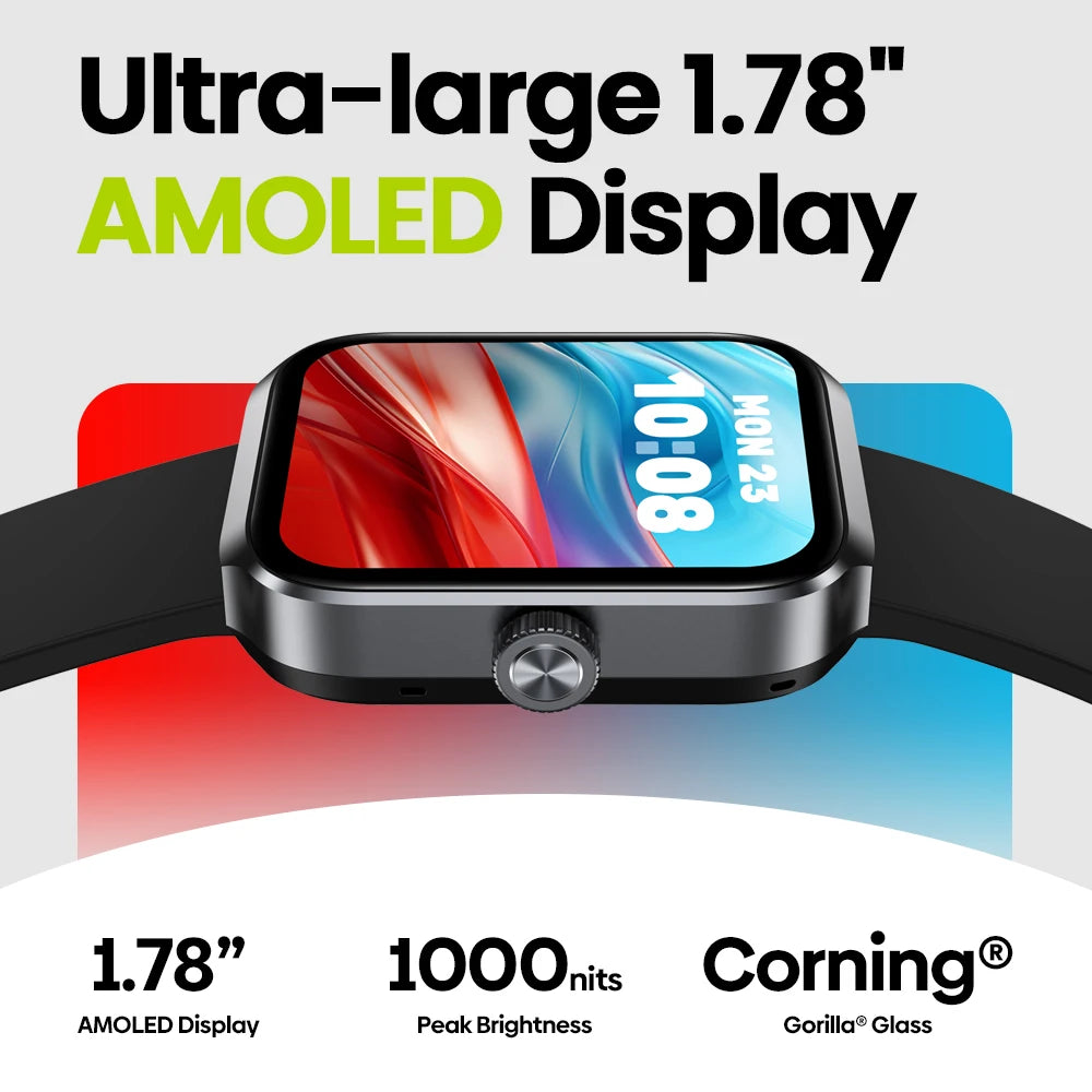 GPS Smartwatch with 1.78" AMOLED Display, Alexa Integration & Phone Call Support - VOLARA Supply