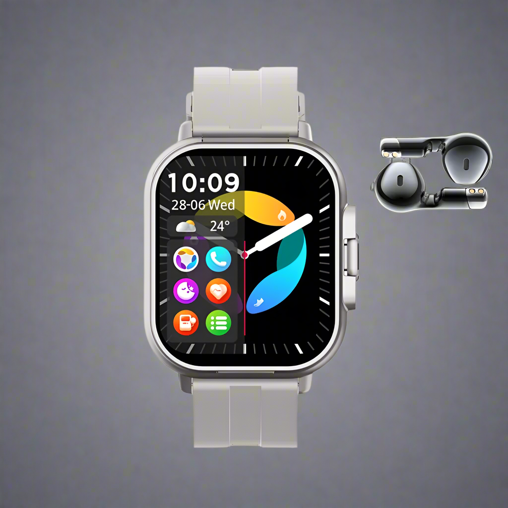 2-in-1 Smartwatch with Hidden Bluetooth Earbuds – The Ultimate Wearable Tech - VOLARA Supply