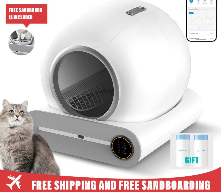 Smart Automatic Self-Cleaning Cat Litter Box – App Controlled & Odor-Free - VOLARA Supply