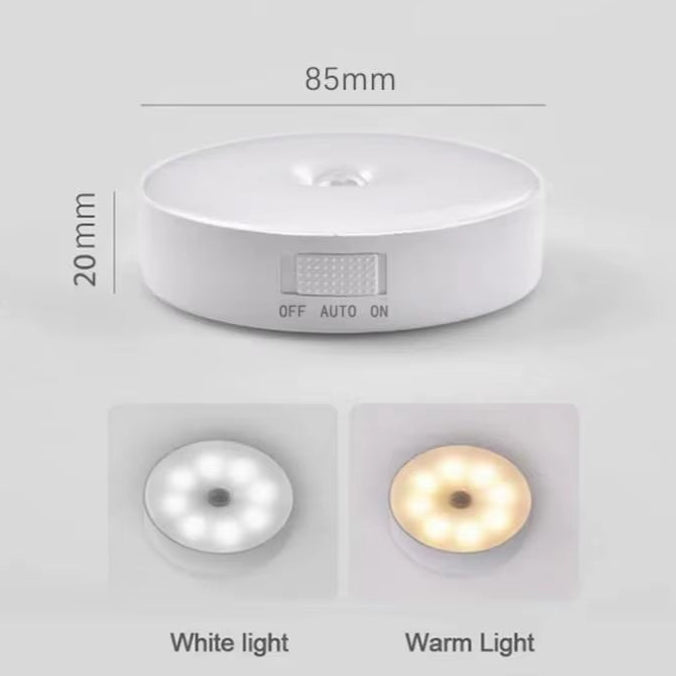 LED Motion Sensor Night Light – USB Rechargeable, Wireless Magnetic Mount, Automatic Lighting for Home Safety - VOLARA Supply