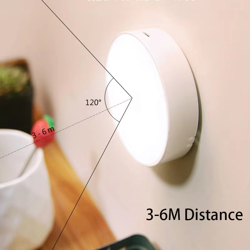 LED Motion Sensor Night Light – USB Rechargeable, Wireless Magnetic Mount, Automatic Lighting for Home Safety - VOLARA Supply