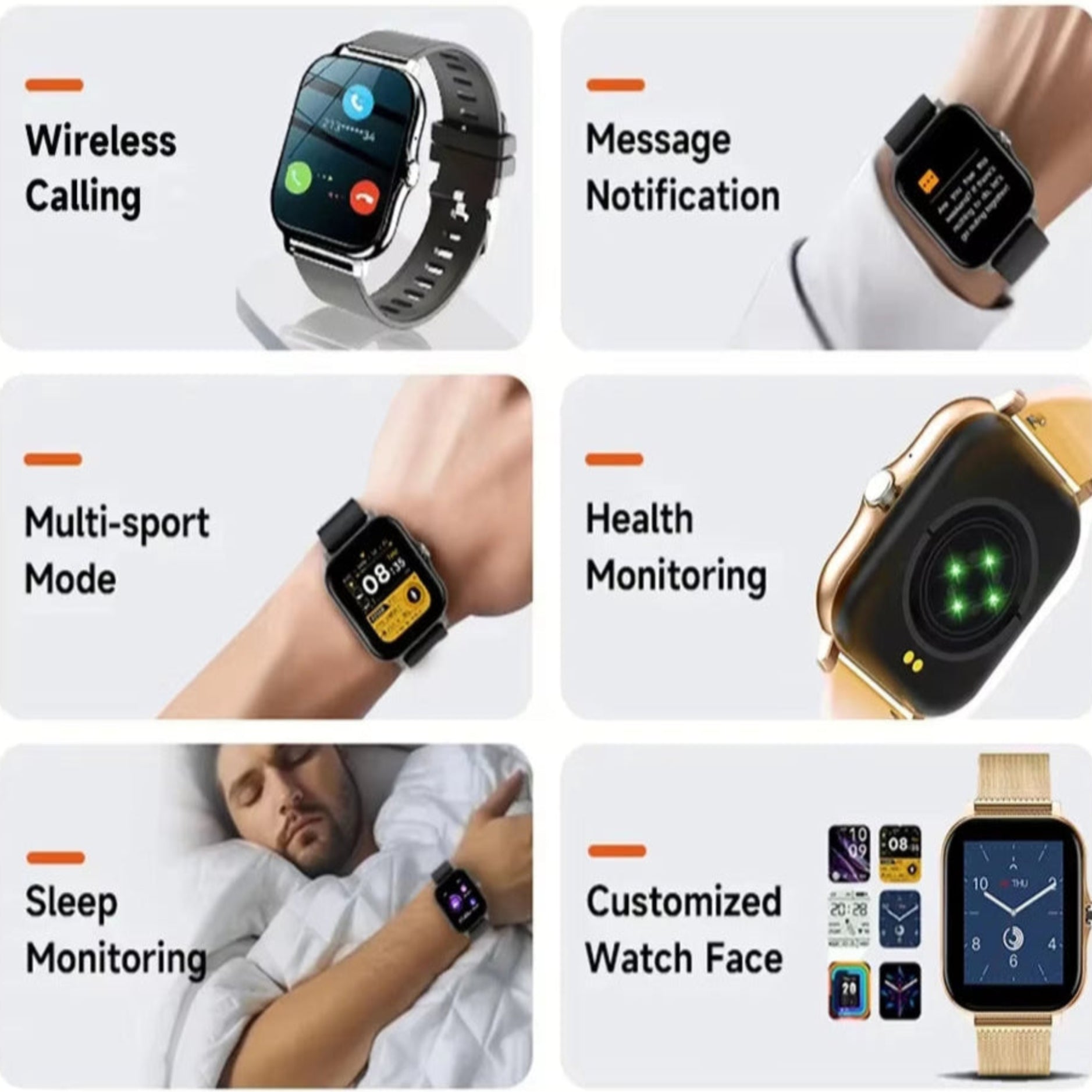 Smartwatch with 1.44" Color Display, Bluetooth Calling & Health Tracking - VOLARA Supply