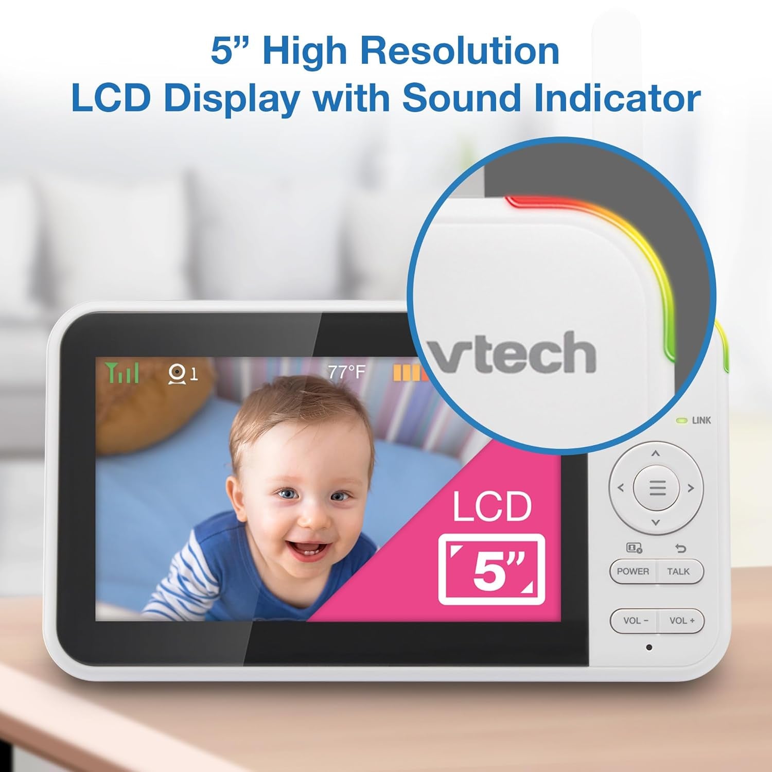 5-Inch LCD Baby Monitor – Clear, Secure, and Reliable Monitoring - VOLARA Supply